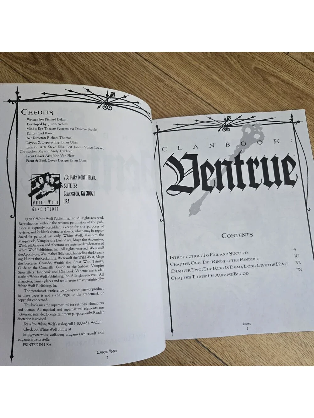 Vampire The Masquerade Clanbook Ventrue WW2358 White Wolf RPG Sourcebook 2000